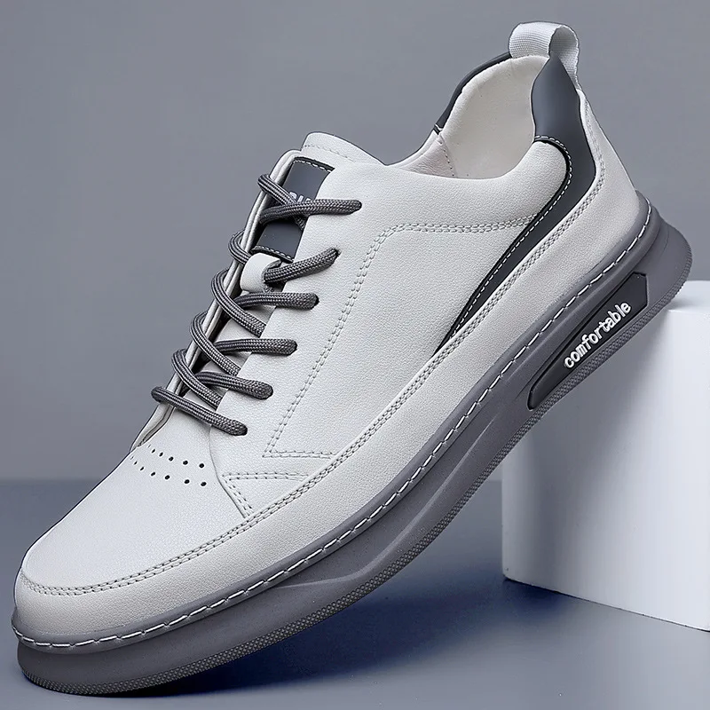 

Мужские дорожные туфли на шнуровке, спортивные кожаные туфли на плоской подошве, Лоскутные Мокасины для досуга, туфли с мягкой подошвой rh2