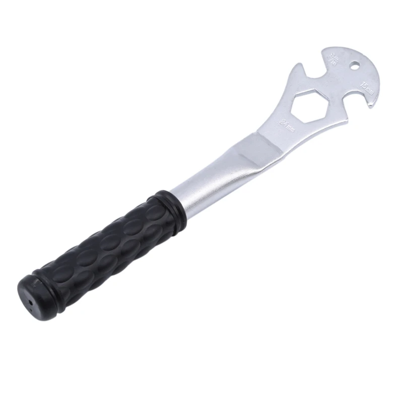 

15 24mm 9/16" Bicycle Pedal Wrench Anti-Skid Long Handle Install Spanner Outdoor Bike Cycling Repair Tool Multitool Accessories