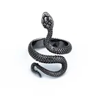 Новое ретро кольцо змеи для мужчин и женщин преувеличенное античное сито Цвет Мода личность стереоскопическое открытие регулируемые кольца