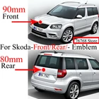 Наклейка на переднюю и заднюю дверь Skoda Fabia 1 2 Octavia a7 RS Superb Rapid Yeti Karoq Vision, 80 мм, 90 мм