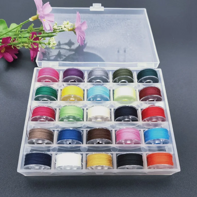 

5Pc Sewing Machine Bobbin Holder Sealed Winding Machine Storage Box Transparent Plastic Single Bobbin Case Sewing Thread