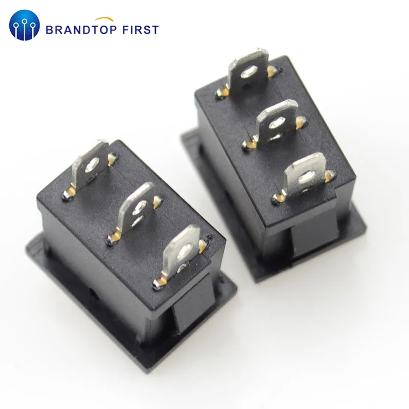 21*15 мм Черный Красный SPDT On/Off/On AC 6A/250V 10A/125V 3 контактный клавишный переключатель для