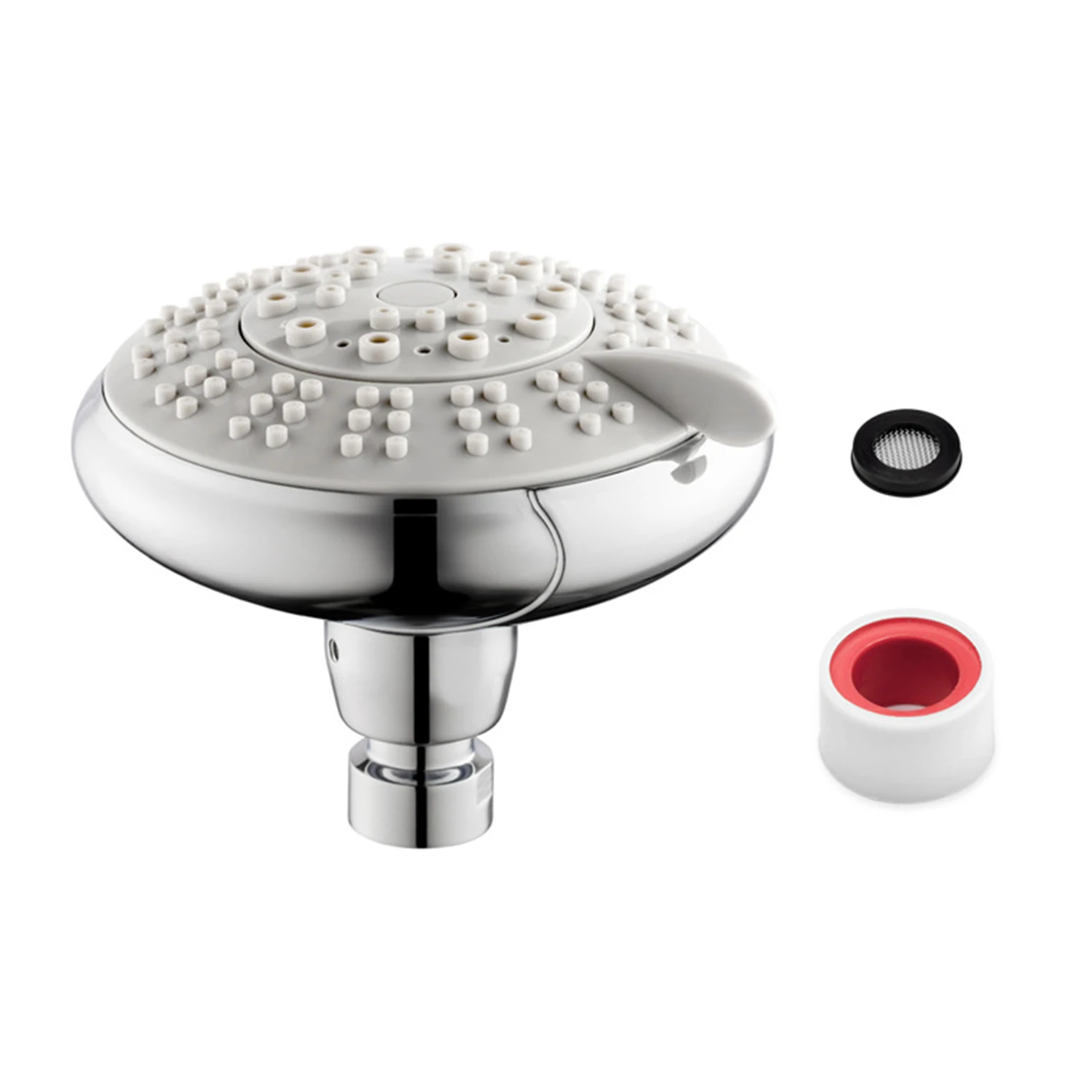 

4 Inch 5 Settings Rain Showerhead High Pressure Shower Head Adjustable Bathroom Shower Head Spray Showerhead Replacement