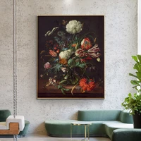nordic flower plant oil painting print wall art canvas painting for living room cuadros decoration poster on the wall home decor