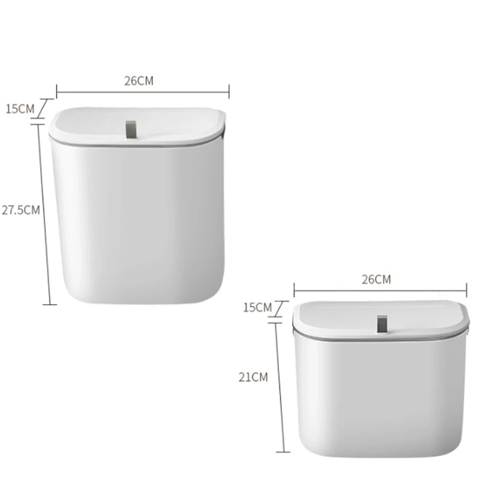 Настенная мусорная корзина 7/9L с подсветкой для кухни шкафа двери подвесное