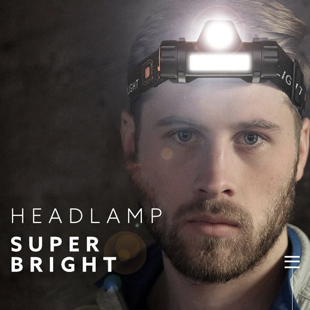 

Multifuction LED Flashlight Powerful Bright Torch Forehead Charging Flashlight with Magnet Camping Outdoors Light