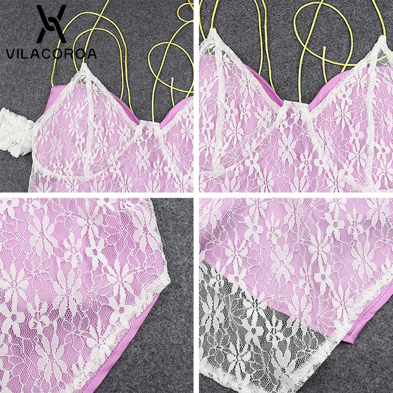 

Sexy Y2K Deep V Lace Splice Irregular Female Cropped Tops Halter Sling Backless Fake Two Lace-Up Tank Top Streetwear Women Vest