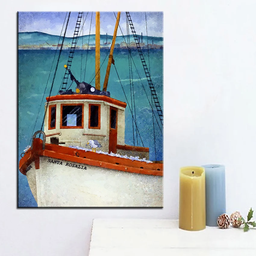 

Large size Printing Oil Painting catch of the day Wall painting Wall Art Decoration Picture For Living Room painting No Frame