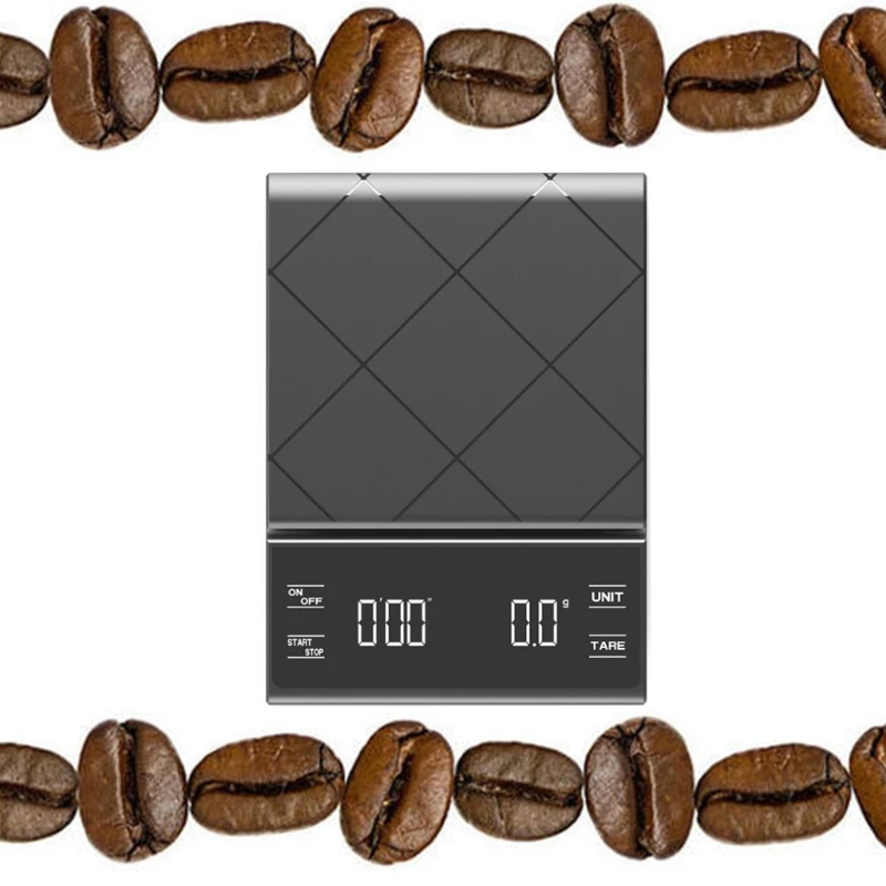 

Portable Electronic Digital Coffee Scale With Timer High Precision LED Display