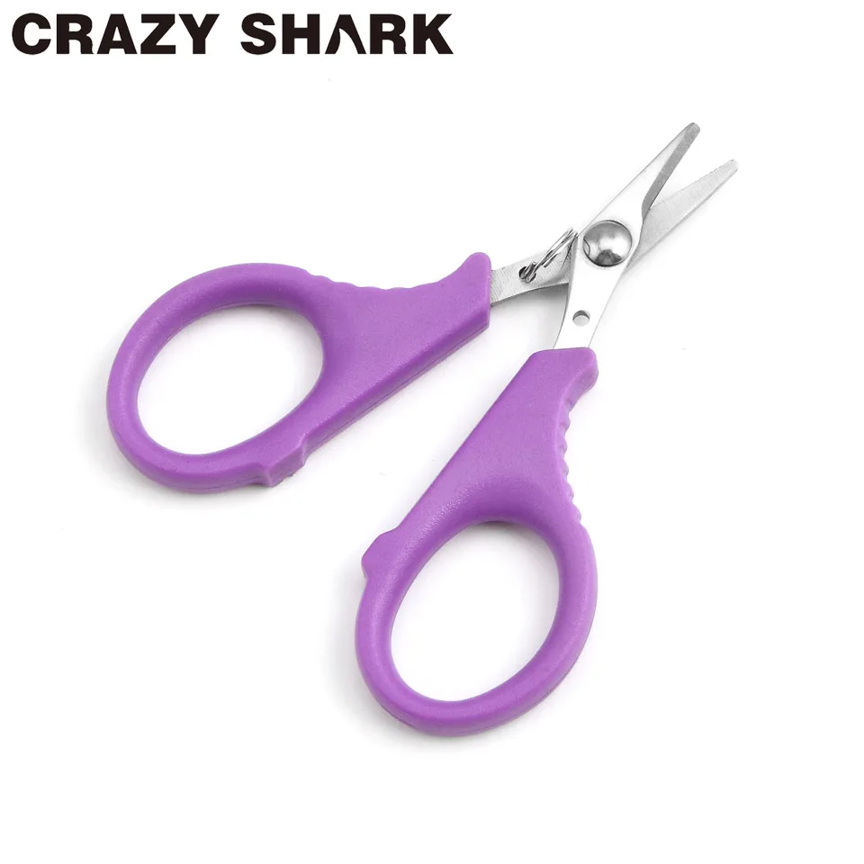 Crazy Shark 1 шт. из нержавеющей стали маленькие рыбацкие ножницы плоскогубцы приманки ножницы Товары для рыбалки 3,5 дюймов - Цвет: purple