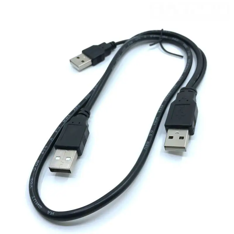 70cm 2FT USB 2.0 three A Type 3A Male HDD Data power Y Cable For Mobile Hard Disk Drive Black | Электроника