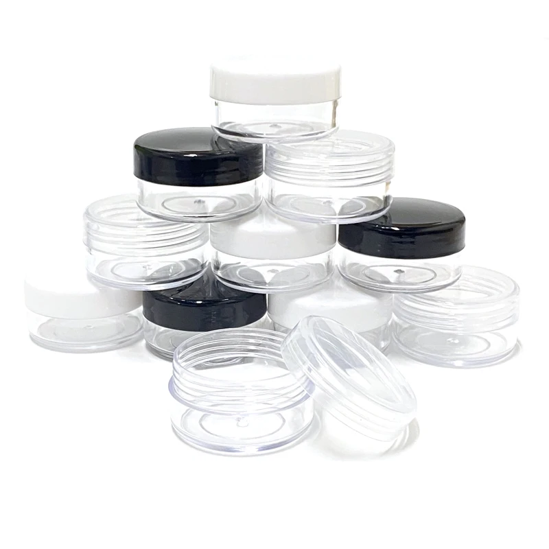 50Pcs Lip Balm Can 2g 3g 5g 10g 15g 20g Plastic Jar Nail Art Storage Pot Container Lotion Face Cream Bottle