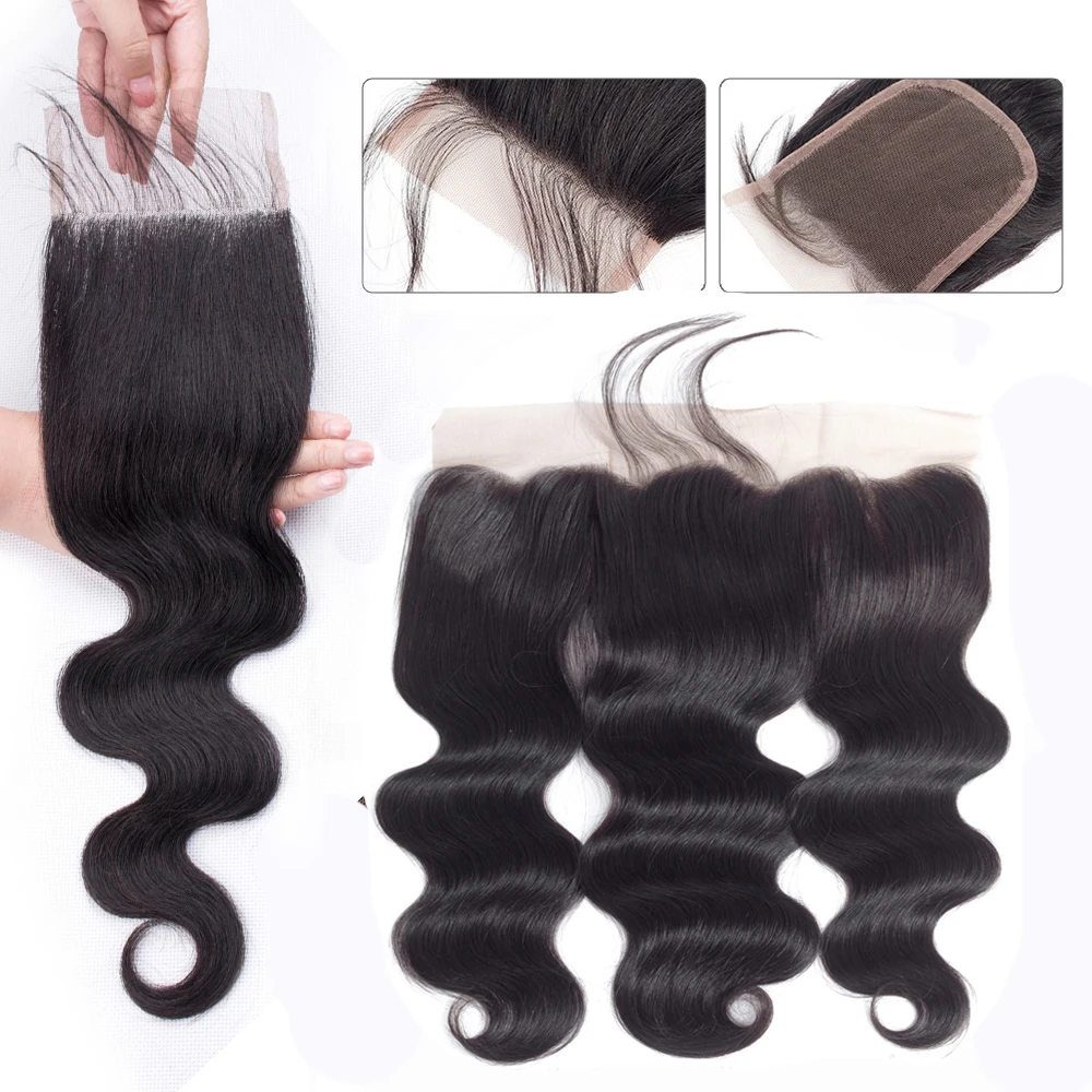 Волнистые волосы для придания объема пряди с фронтальной малайзийские