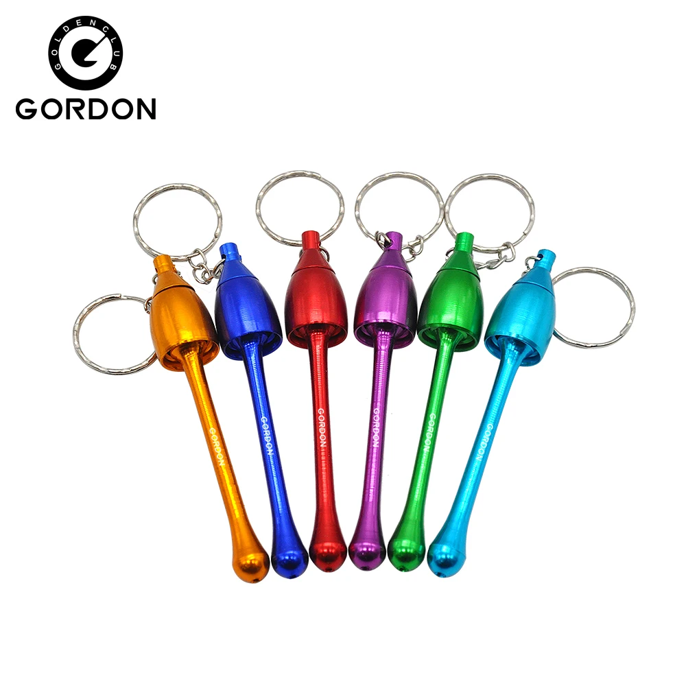 

GORDON Mushroom Shape Pipes Metal Pipe With Key Ring Colorful Cute Mini Portable Cigarette Tobacco Herb Pipe Weed Accessories