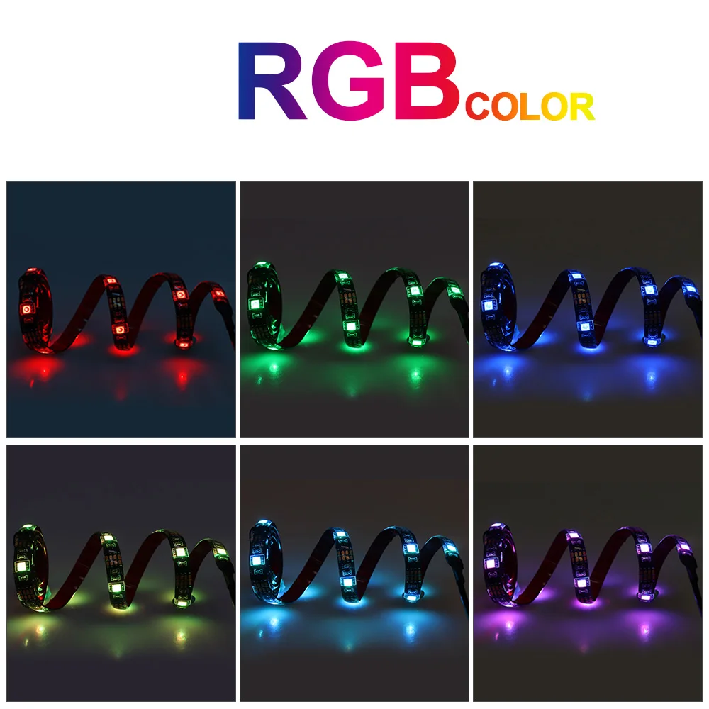 USB Светодиодная лента 5 в RGB SMD5050 TV PC подсветка Bluetooth управление через приложение