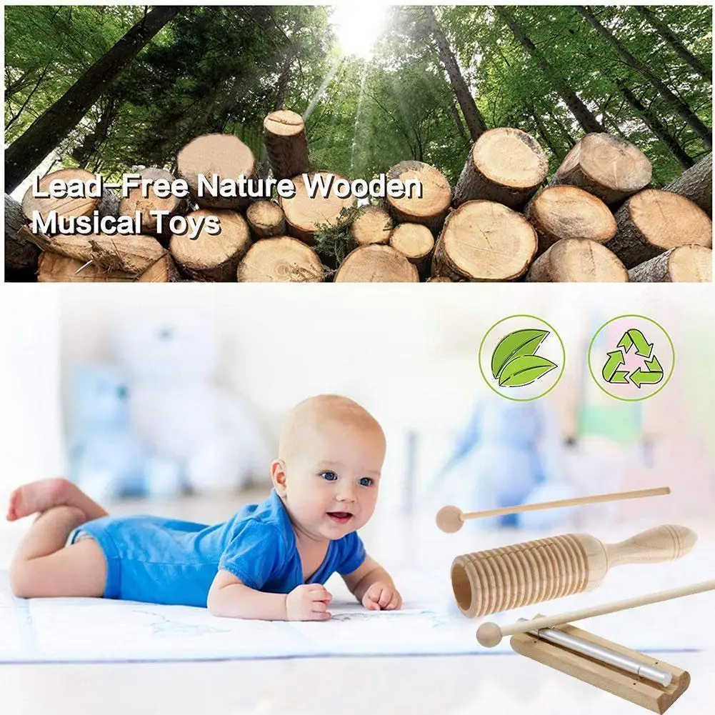 

Wood Wind Chime Percussion Instrument Kid Children Bell Sense Instrument Toy Percussion Musical Musical Children Develop Z7Q7