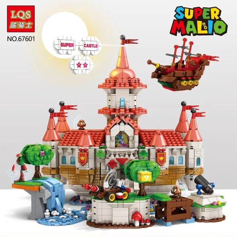 

Modular Building Blocks Blue Knight Princess Castle Model Creative Street View Series Christmas Holiday Gifts For Kids