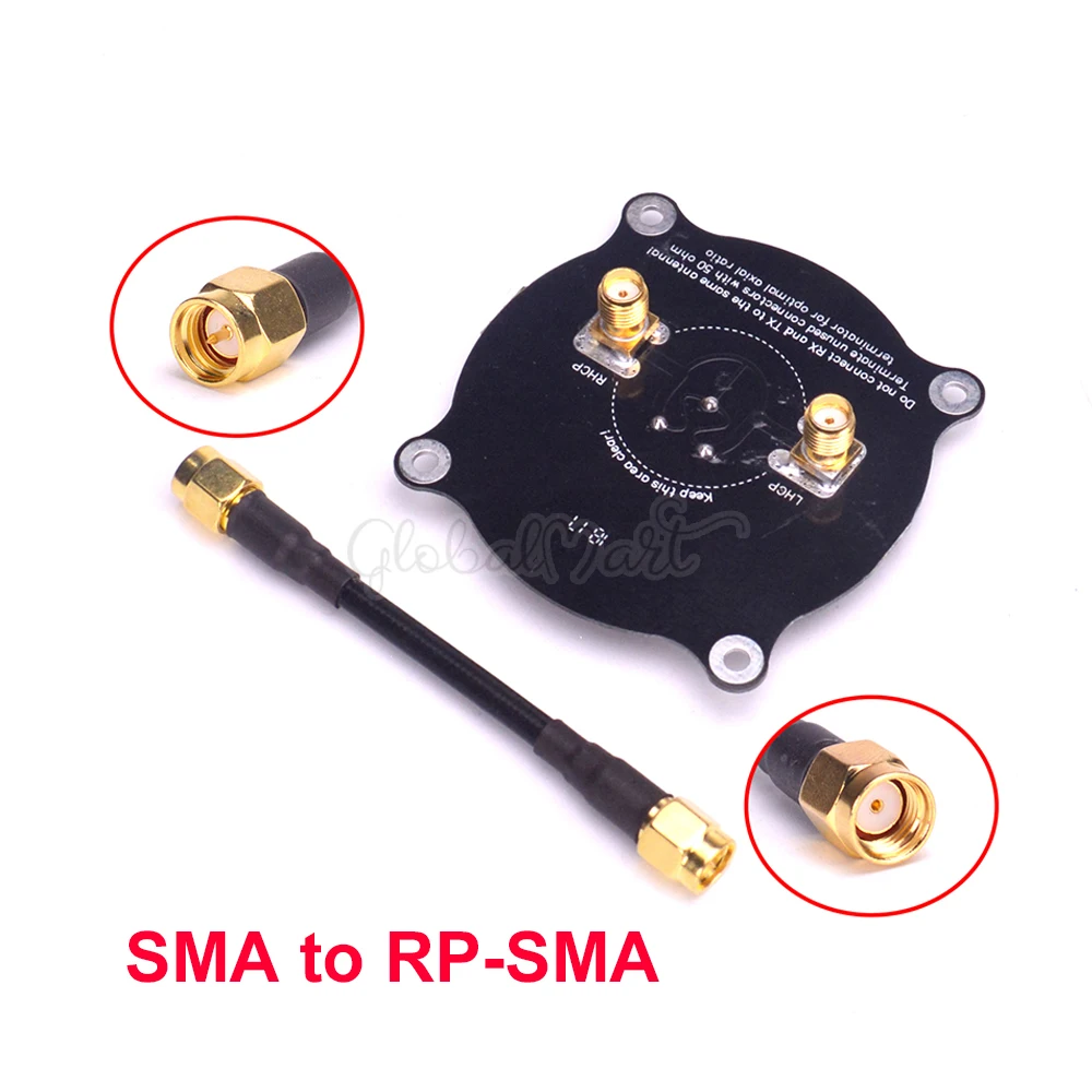 Антенна 5 8 ГГц с тройной подачей направленная круговой поляризацией SMA/RP-SMA для FPV