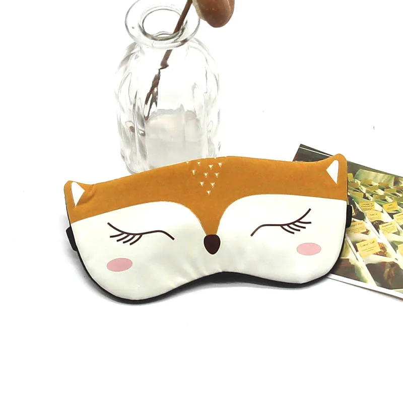 Милая хлопковая маска для сна с мультяшным рисунком Забавный чехол глаз