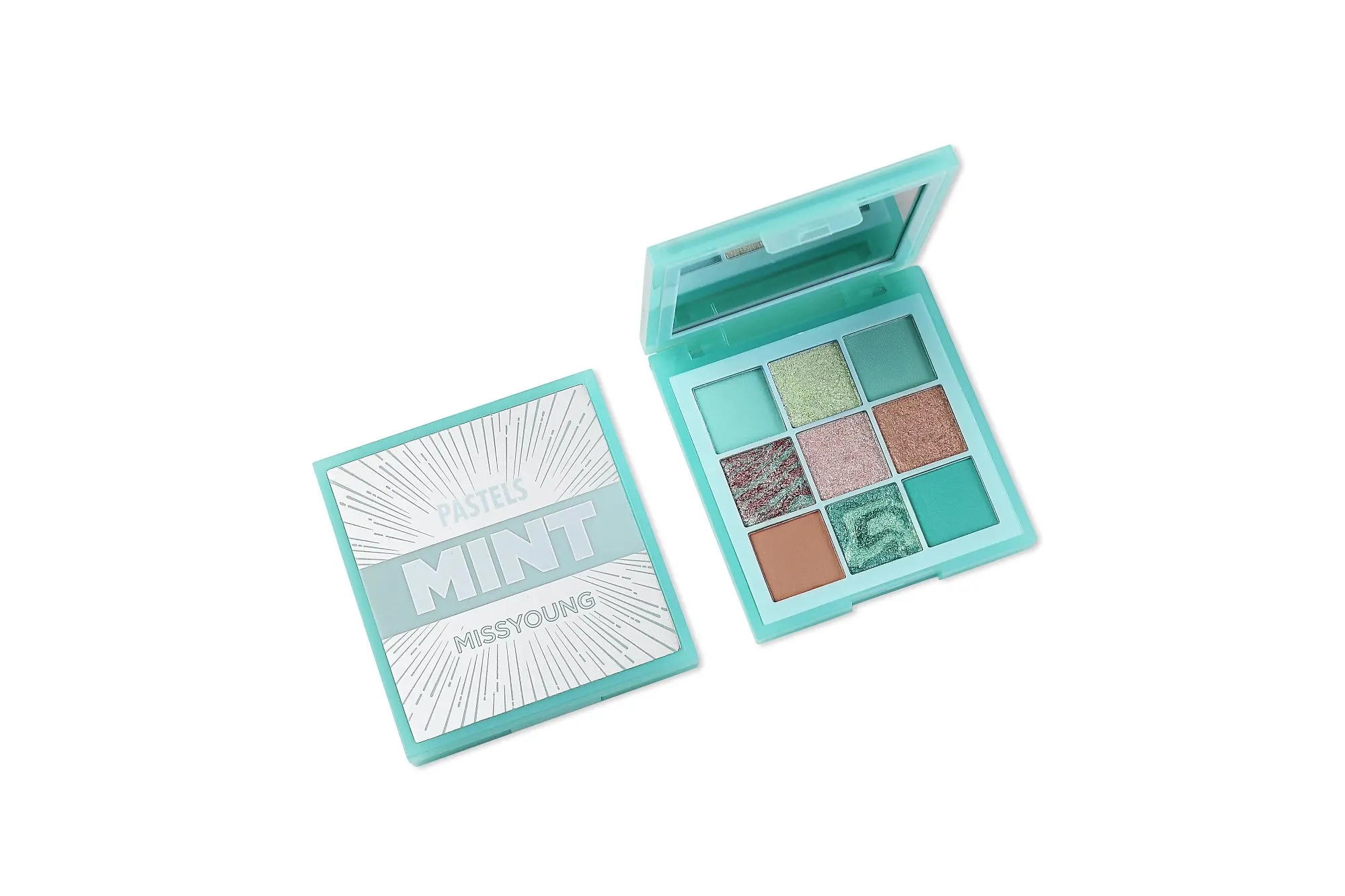 

MISSYOUNG Косметика 9 мятных оттенков тени для век Красота Палитра Высокое качество пигментированные блестящие мерцающие тени для век макияж