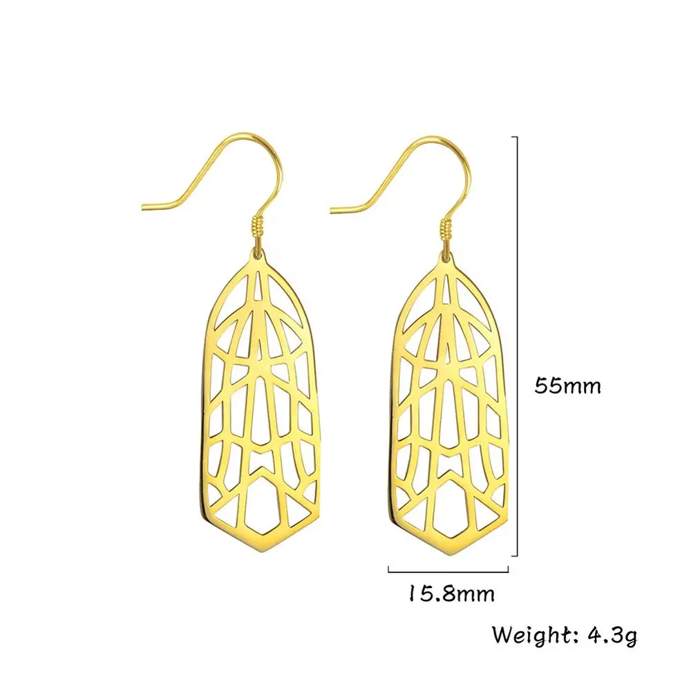 Женские серьги из нержавеющей стали LIKGREAT винтажные геометрические овальные