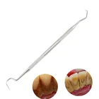 Гигиена полости рта, стоматологический инструмент с двойными концами из нержавеющей стали, 1 шт.