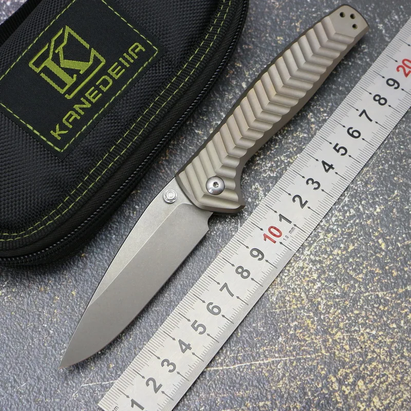 Kanedeiia заказной 781 # складной нож m390 лезвие титановая ручка походная охотничья