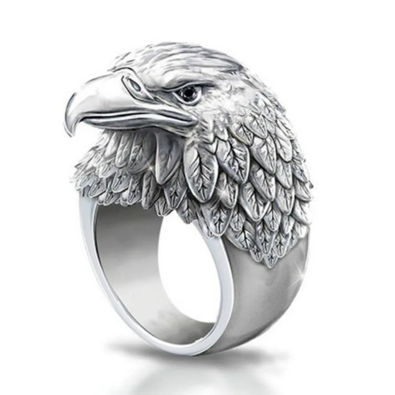 

2021 Men's Retro 3D Three-dimensional Viking Alloy Eagle Ring Punk Gothic Engagement Gift Jewelry Ring For Men's Jewelry Gift