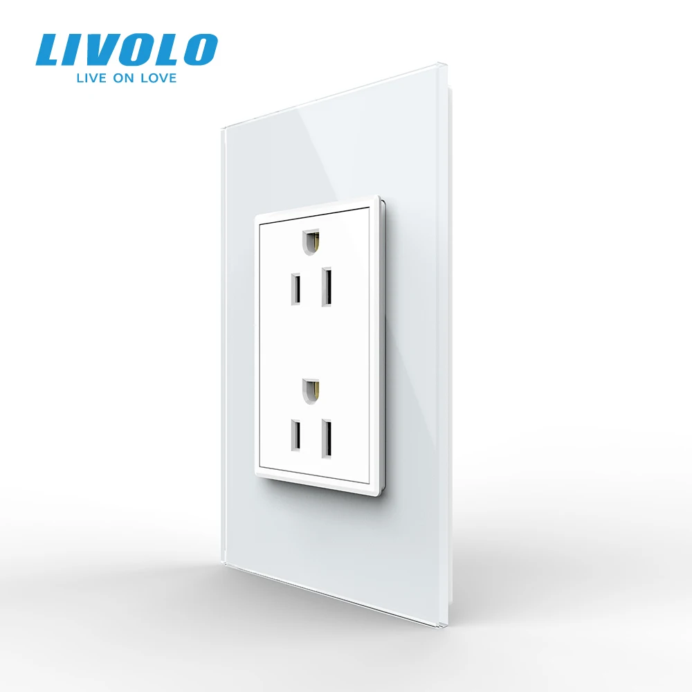 

Livolo US standard 15A Wall Power Socket, Double 3pins Plugs , Ground Wires Link, Safety Protection