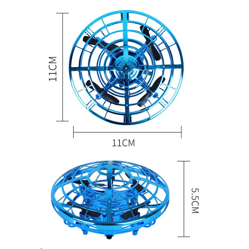 

360Rotation Hand Operated Drone Air Gesture Controlled Aircraft Mini Induction Electronic Antistress Toy for Kids Adult