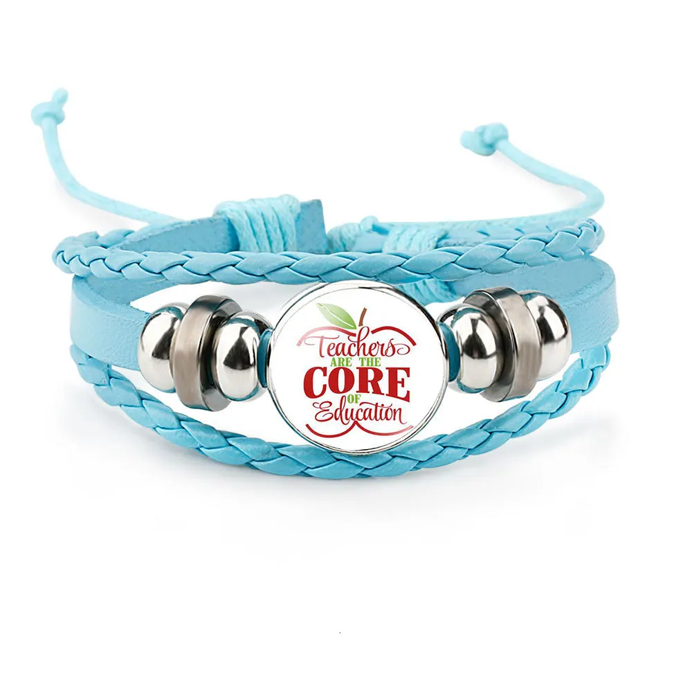 Супер браслеты из кожи для учителя ручная работа Воловья кожа плетеные новый