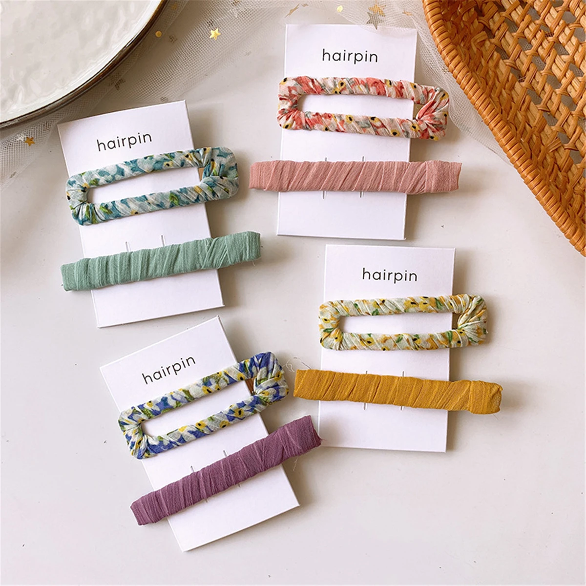 2 шт./компл. Корейская скидка милые детские заколки для волос Цветочная заколка