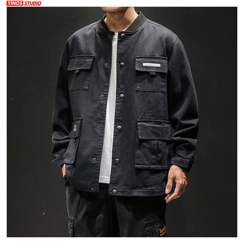 Прямая поставка 2020 мужская повседневная Осенняя верхняя одежда хлопковое
