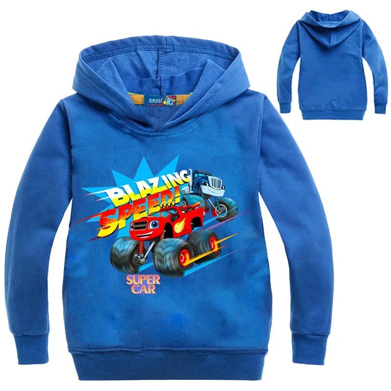 Blaze Car Monster Machine детская одежда толстовки для мальчиков и девочек топы пальто с