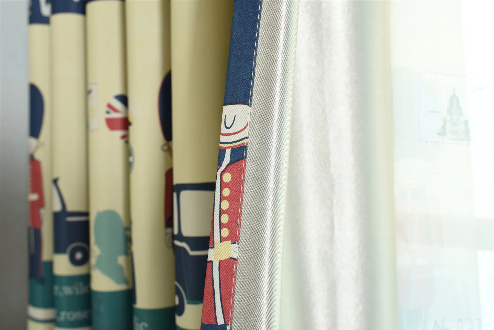 TONGDI Детские затемняющие шторы с принтом рыцаря замка высококачественные