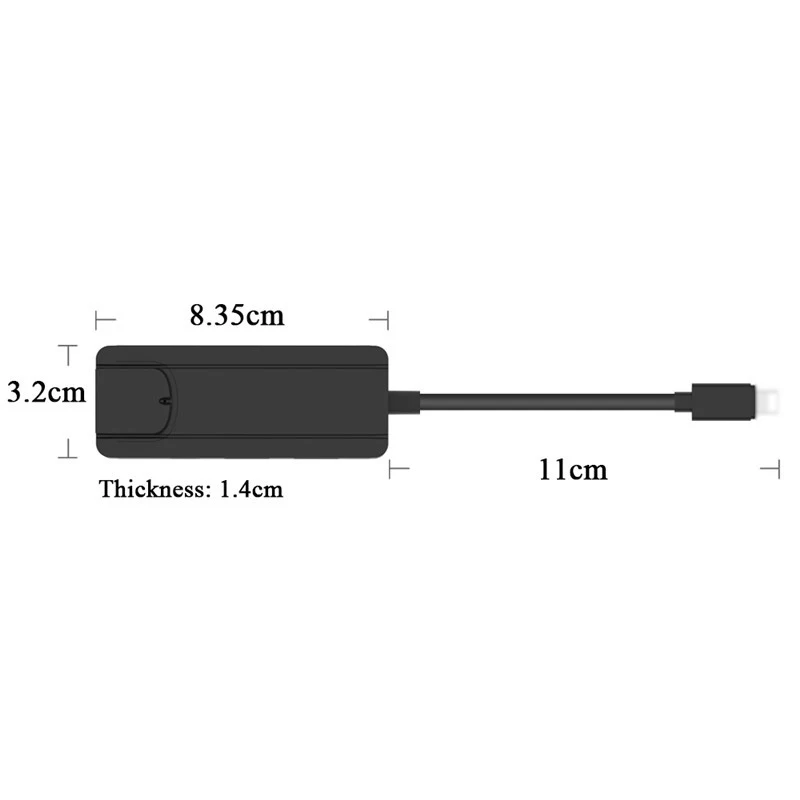 4 в 1 Usb 2 0 концентратор для IOS до RJ45 Ethernet конвертер адаптер LAN Проводная сеть iPhone/iPad