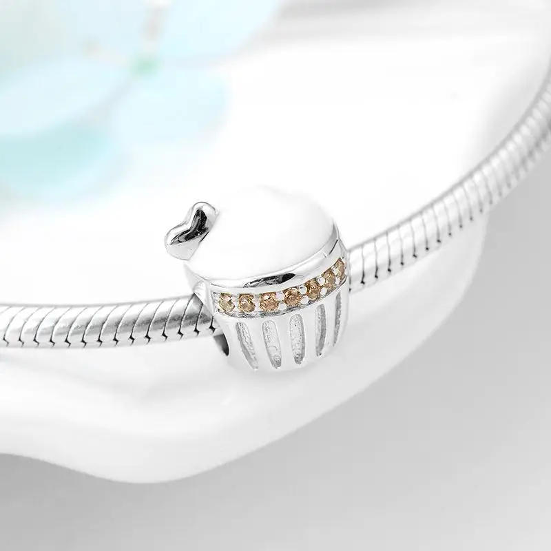 Натуральная 925 пробы серебро мороженое автолавка Подвески драгоценные бусины