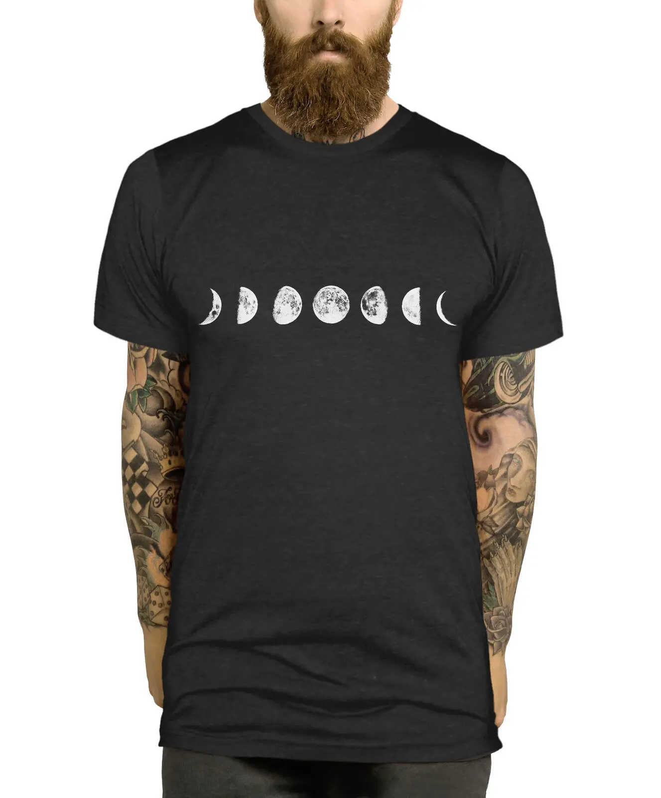 Moon Phases футболка космическая эмо Инди для мужчин и женщин детская одежда Топ