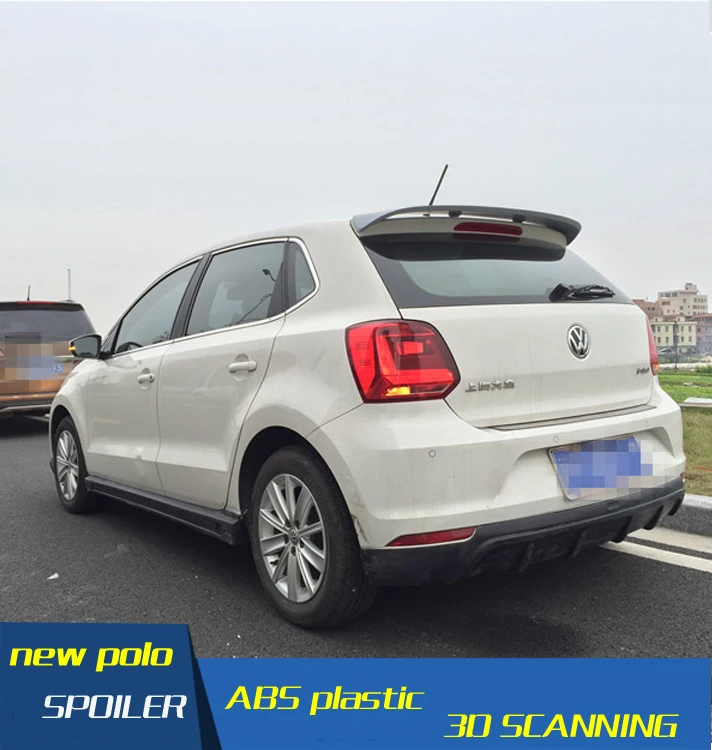 Спойлер для VW Polo заднее крыло из АБС материала грунтовка цвет задний спойлер