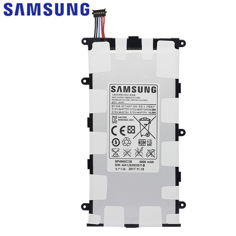 Samsung аккумулятор для планшета SP4960C3B 4000 мАч для samsung GALAXY Tab 7,0 Plus P3110 P3100 P6200 P6210 батареи+ Бесплатные инструменты