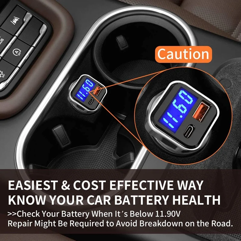 

USB C Car Charger with Voltage 30W Dual Port USB Type C Power Delivery 3.0 & Quick Charge 3.0 Fast Charge Car Adapter