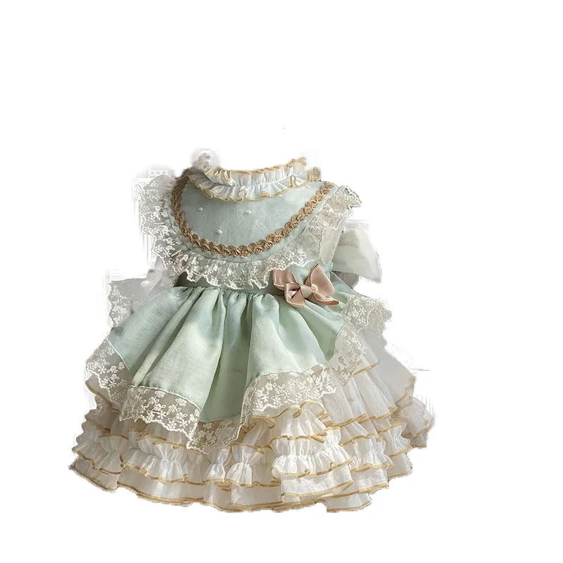 

Boutique children's clothing Spanish baby girl dress lace 2021 new baby girl one-year-old dress Spanish princess dress