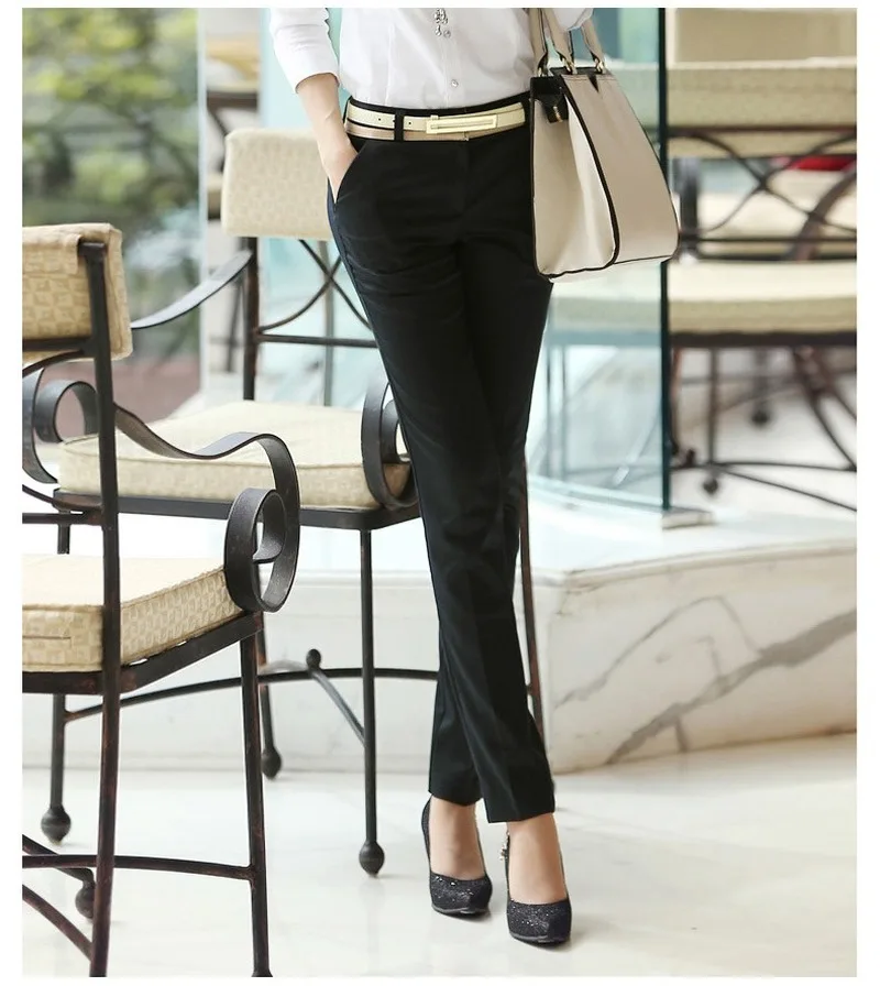 

Suit Pants Womens Spring and Autumn New Style Elastic High Waisted Pants Business Commuting Women Pants