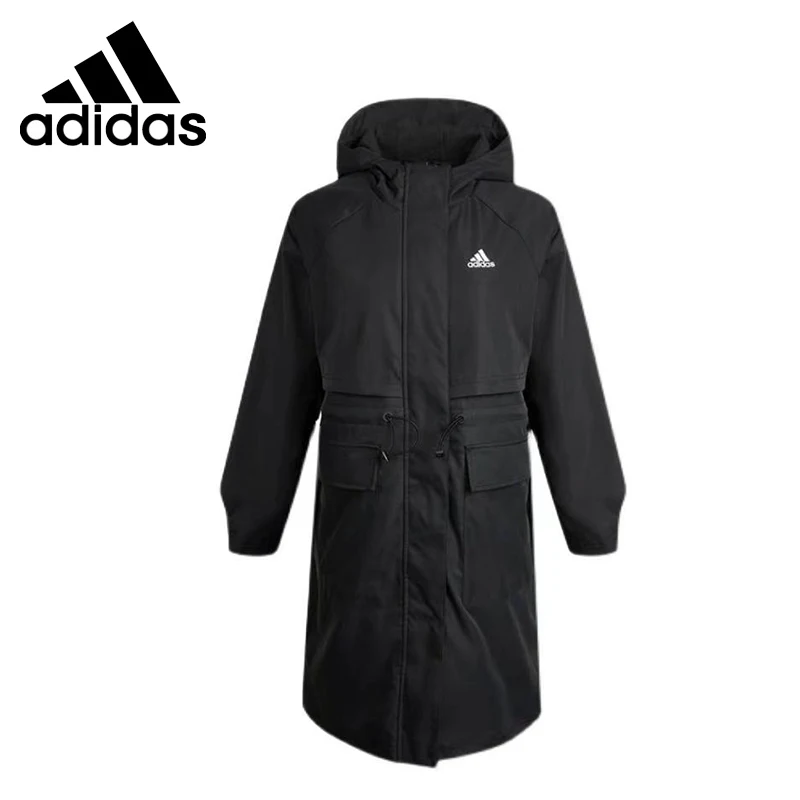 

Оригинальное новое поступление, Длинная женская куртка Adidas TECH JKT, спортивная одежда с капюшоном
