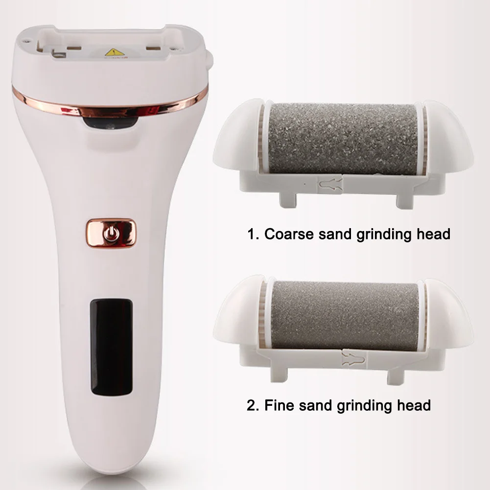 

USB Rechargeable Feet Care 2 Speeds Portable Cracked Heels Dead Skin Ergonomic Grinder With Light Clean Electric Foot File
