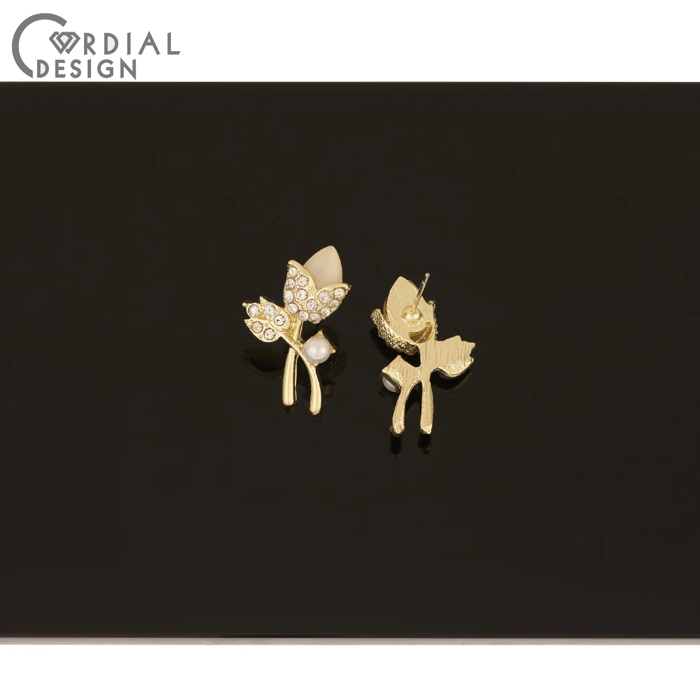 

Cordial Design 50Pcs 14*23MM Jewelry Accessories/Resin Effect/Hand Made/Rhinestone Earrings Stud/Earrings Findings & Components