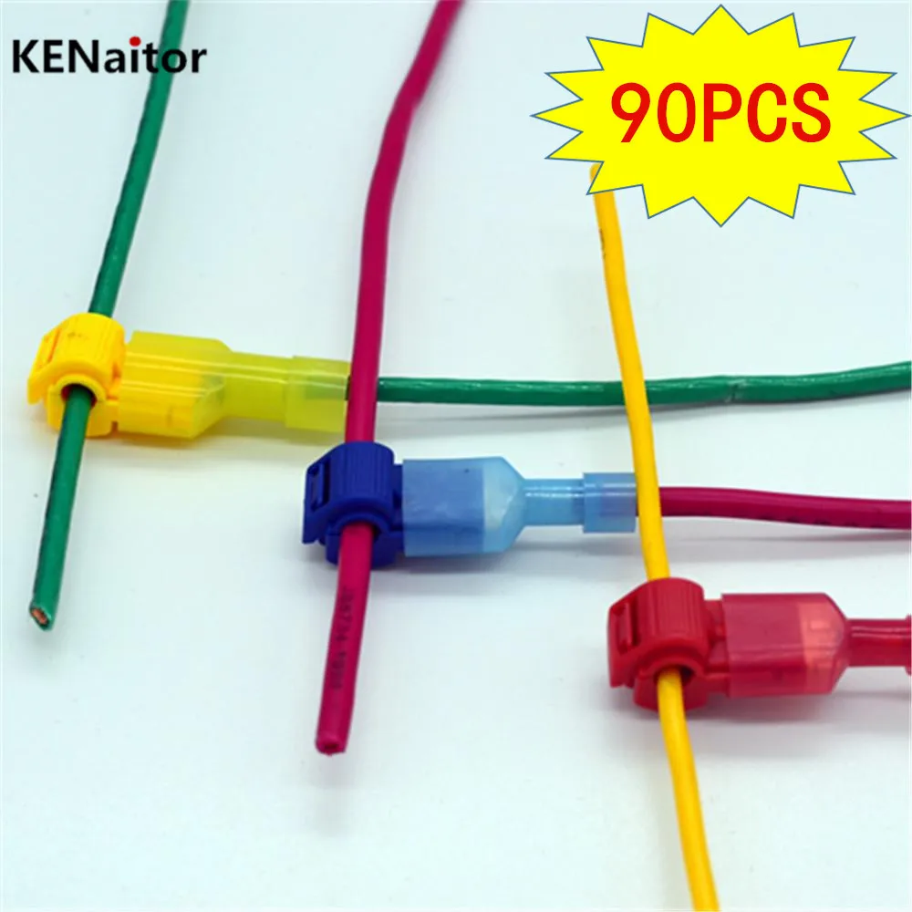 

Quick Splice Electrical Connectors T Tap Wire Cable Snap Terminals Crimp Scotch Lock Car Audio Waterproof Kit Tool Set