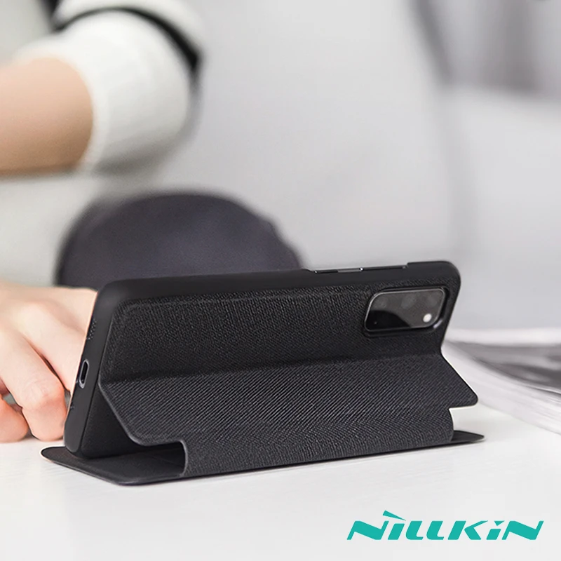 

Stand Function Case For Samsung Galaxy S20 /Plus /Ultra NILLKIN Flip Cover Bracket function Leather Case For Samsung S20