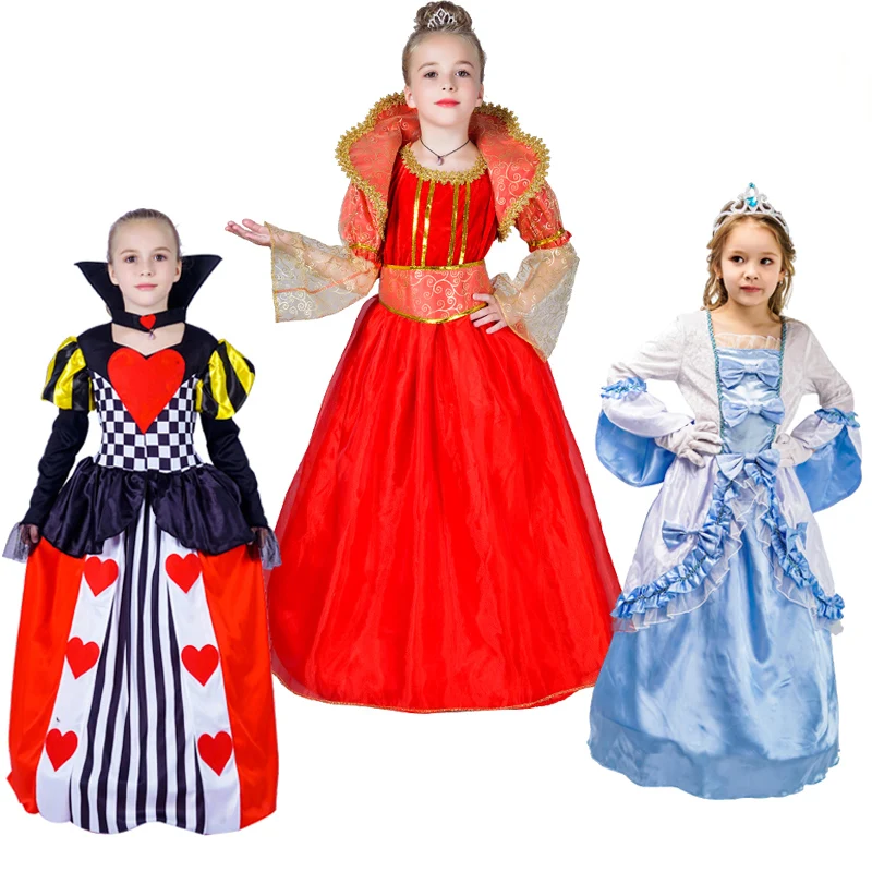 

DSPLAY Christmas Costume Kids Luxury Princess Costumes Fancy Dress Girl Noble Dress Cosplay Girl Halloween Costumes