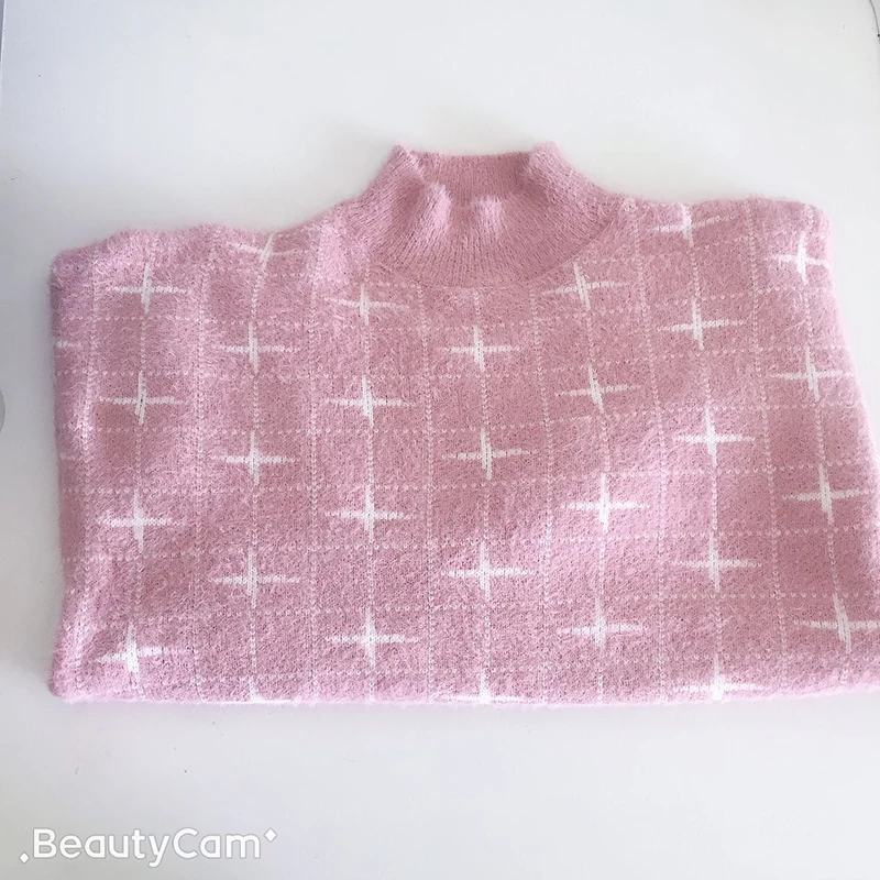 Свитер женский вязаный из кашемира с узором | Женская одежда